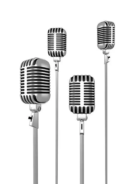 Photo of retro microphones