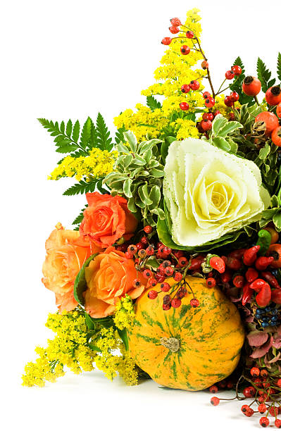 istock Autumnal floreal and vegetable bunch 155323500