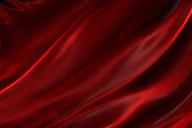 Rippled red silk background