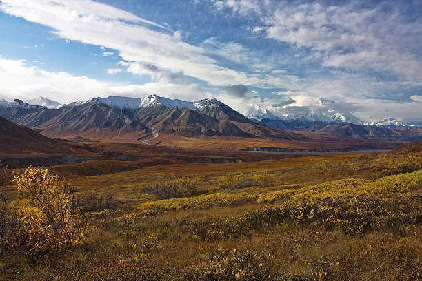 Alaska Mountains in Fall Colors stock photo