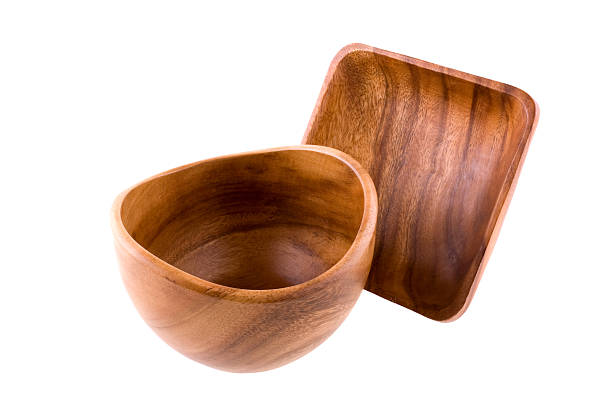 istock Two acacia wood bowls 155325200