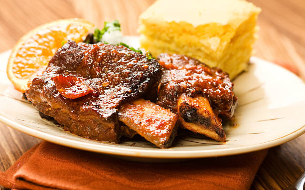 Spicy Braised Beef Ribs stock photo