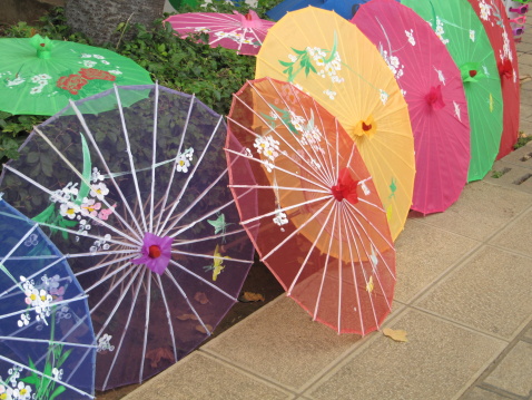 These colorful umbrellas are the local special in the southern China.