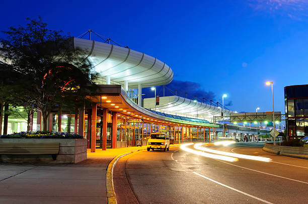 Anchorage International airport at dawn, Alaska  