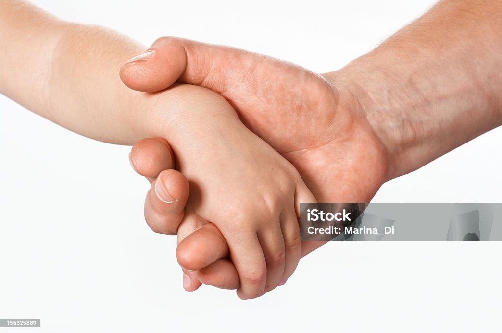 Mão do pai - Foto de stock de Adulto royalty-free