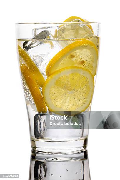 Water With Lemons Stock Photo - Download Image Now - Alcohol - Drink, Bubble, Citrus Fruit