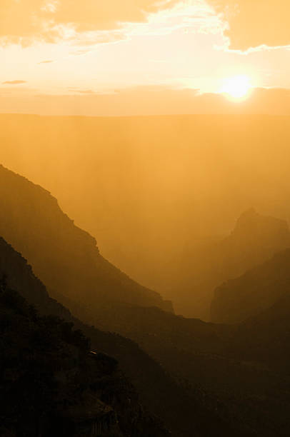 sunset over Grand Canyon stock photo