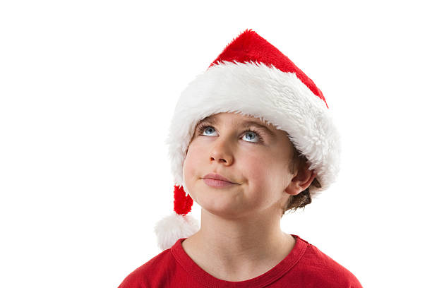 istock Boy in disguise Santa Claus 155326432