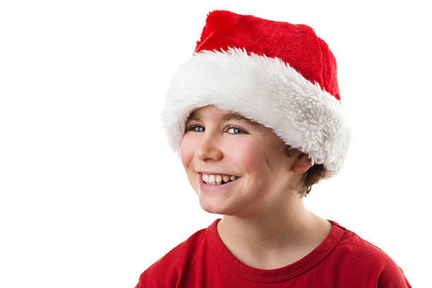 istock Boy in disguise Santa Claus 155326435