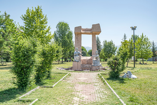 Tekke, Elmalı, Antalya, Türkiye-July 15, 2023: abdal Musa Tomb is very important for Alevi community  who visits and  commemorates  sacrifice and eat and semah at evening at Tekke village, Elmalı, Antalya.