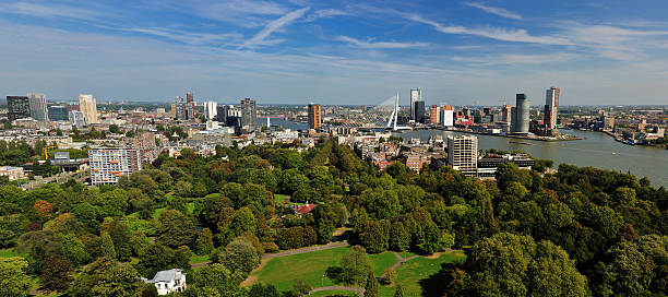 istock aerial panorama image of  Rotterdam 155326603