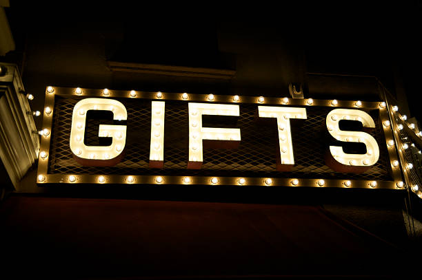 istock Gifts sign with marquee lights 155327325