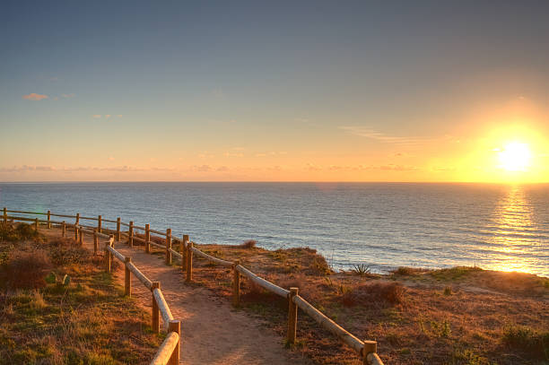istock Trail next to the sunny California coast 155327511