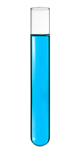 Test tube Isolated test tube with a blue liquid. test tube stock pictures, royalty-free photos & images