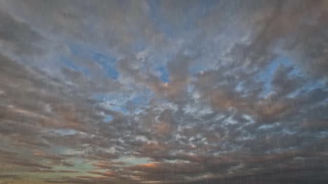 fast timelapse video with rain on clouds in blue sky bg