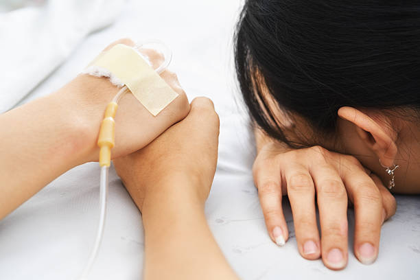 istock Spouse waiting for her beloved in hospital 155327754