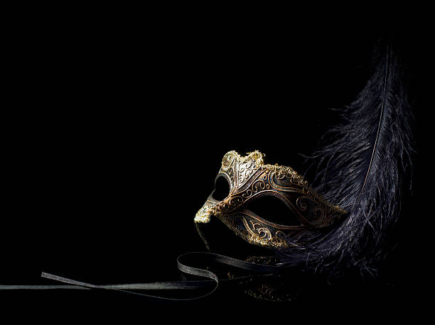 low key carnival mask stock photo