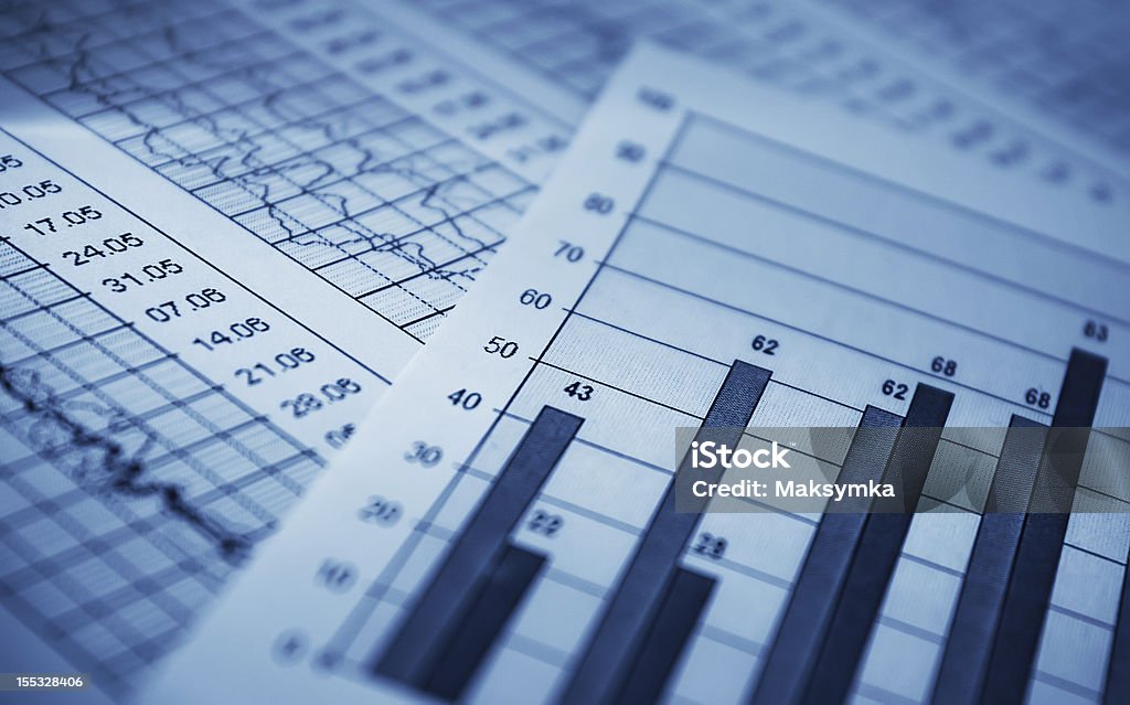 Different set of graphs showing profit and loss Analyzing diagram Analyzing Stock Photo