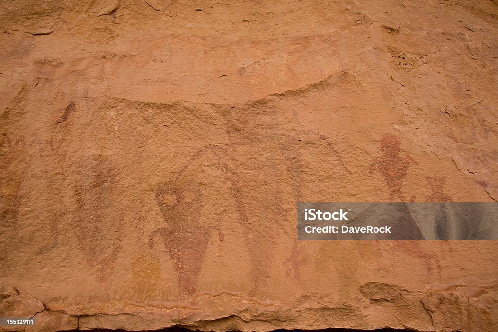 Pictographs de cobra Gulch - Royalty-free Anasazi Foto de stock