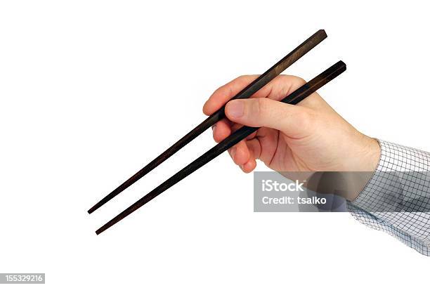 Chopstick In Legno A Mano - Fotografie stock e altre immagini di Alimentazione sana - Alimentazione sana, Bacchette cinesi, Cibo