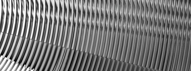 istock Wavy Bezier Comfortable metallic tone Silver metallic Abstract, elegant and modern 3D rendering image 1553306275