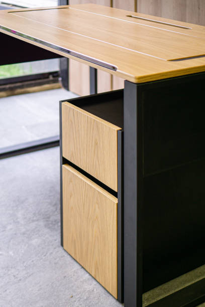istock Director's office with large wooden table. Interior design 1553309495