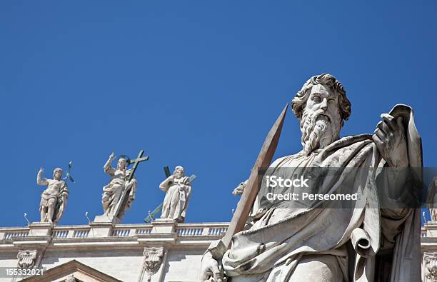 Statue Del Vaticano - Fotografie stock e altre immagini di Ambientazione esterna - Ambientazione esterna, Blu, Capitali internazionali