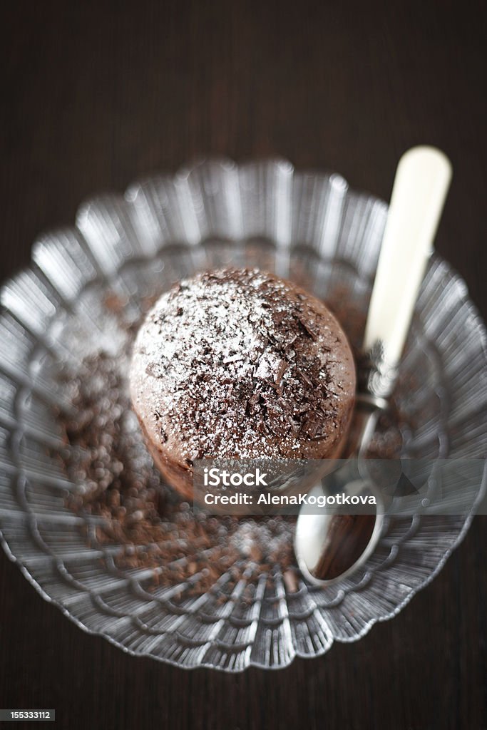 Dessert Torta di Lava al cioccolato - Foto stock royalty-free di Cioccolato