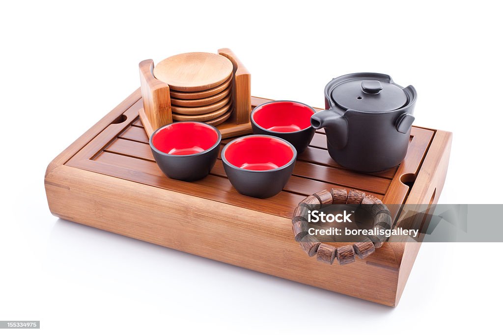 Conjunto de chá. - Foto de stock de Camellia sinensis royalty-free