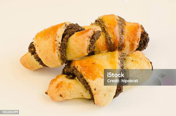 Rugelach With Poppy Seed Filling Stock Photo - Download Image Now - Baked, Baked Pastry Item, Cookie