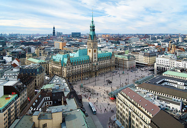 istock View on City Hall of Hamburg, Germany 155335478
