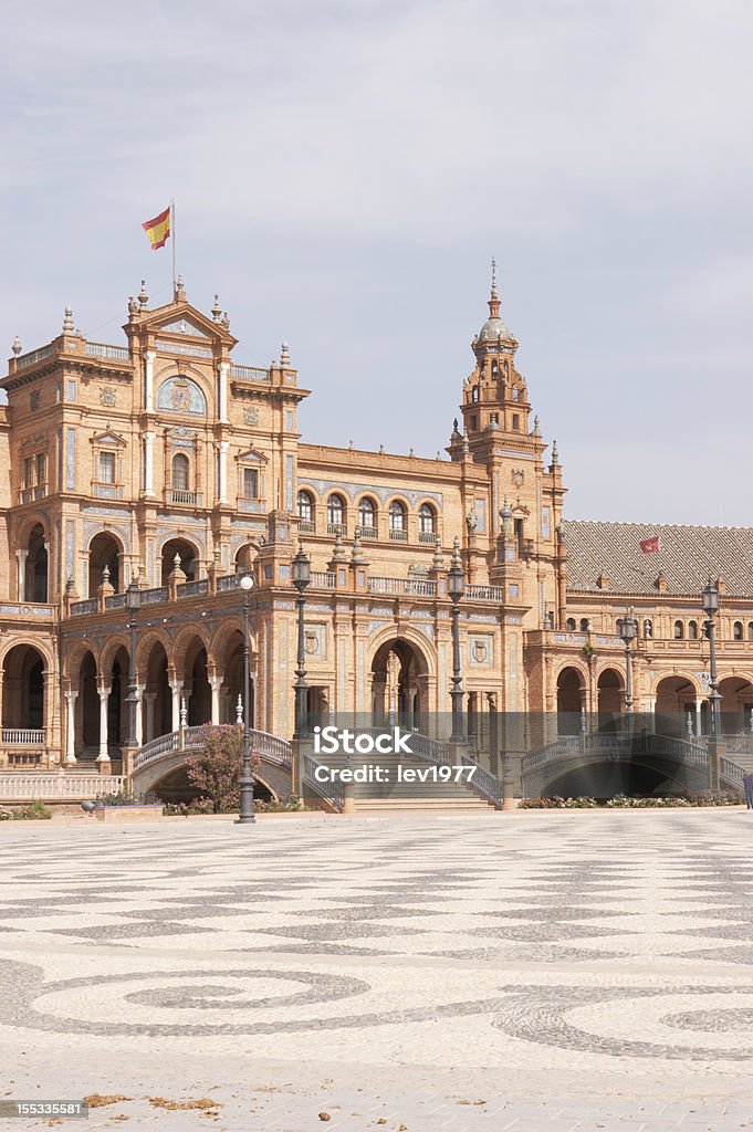 La entrada principal de Plaza de España en Sevilla - Foto de stock de Aire libre libre de derechos