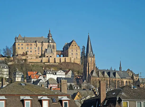 Landmarks of Marburg, Hesse, Germany