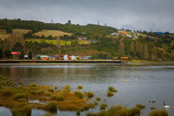 Beautiful Waterfront Landscape in Chile, Chiloé Island