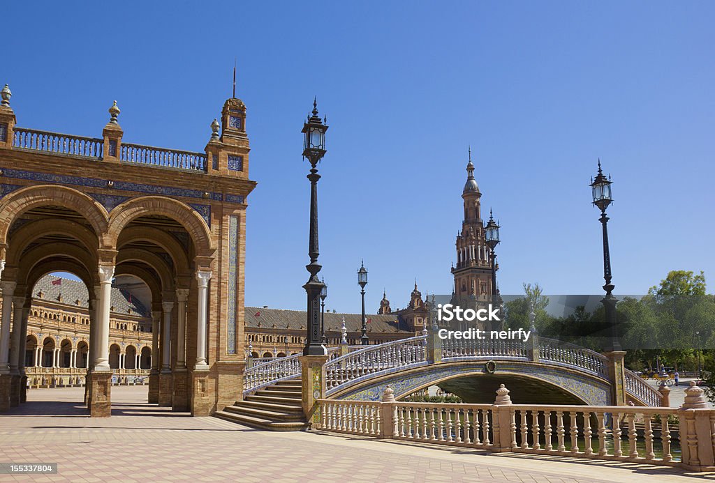 Puente de Plaza de espaã ±A, Sevilla, España - Foto de stock de Aire libre libre de derechos