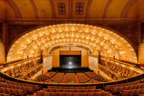 Empty Auditorium Theater of Roosevelt University in Chicago, Illinois