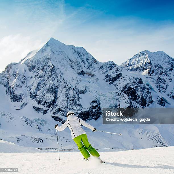 Ski Stock Photo - Download Image Now - Activity, Adult, Alpine Skiing