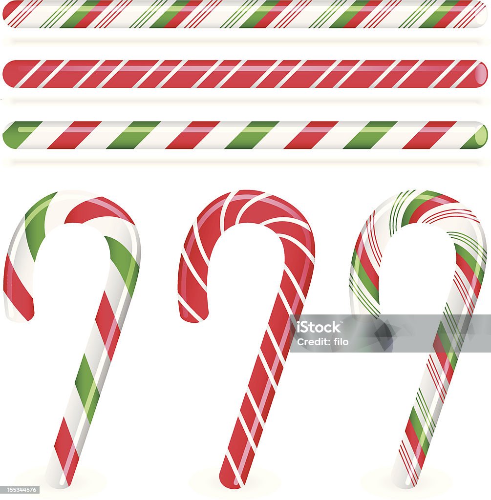 Candy Canes A set of colorful candy canes. Candy Cane stock vector
