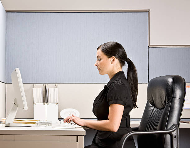 istock Businesswoman Typing on Computer at Desk 155344628