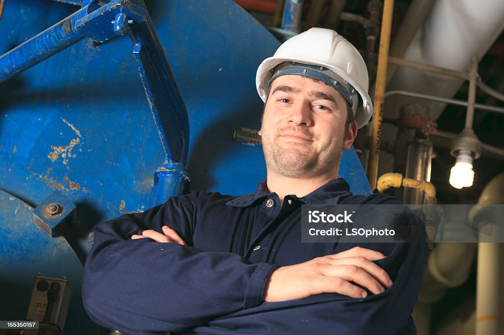 Boiler – stolz Mitarbeiter - Lizenzfrei Arbeiten Stock-Foto