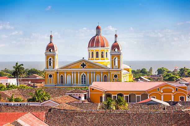 Cathedral of Granada, Nicaragua stock photo