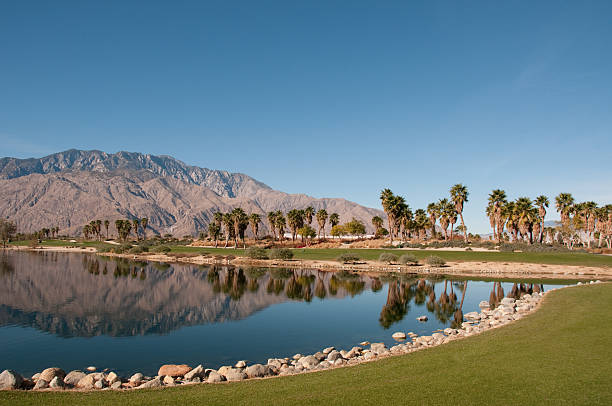 istock Lush green golf course in the Palm Springs desert 155350649
