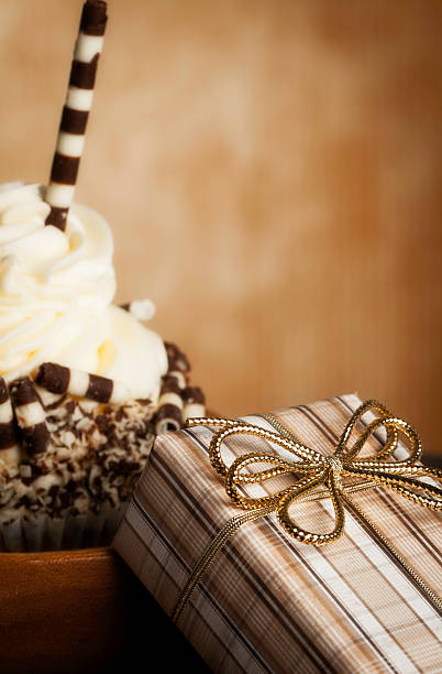 istock Gourmet Birthday Cupcake and Gift 155350848