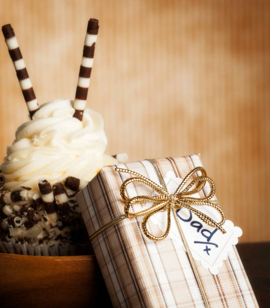istock Gourmet Cupcake and Gift for Dad 155350862