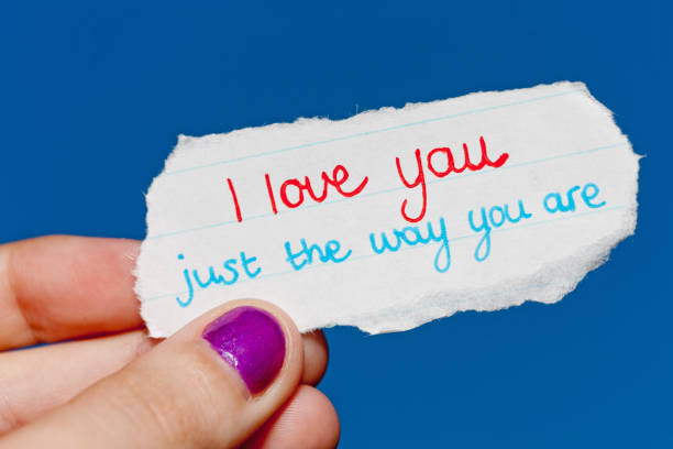 istock Hand-drawn love note: loving just the way you are 155350949