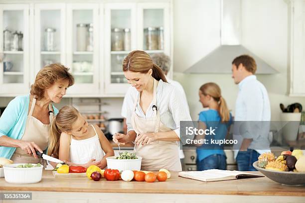 Passing On Family Recipes Stock Photo - Download Image Now - Active Seniors, Activity, Adult