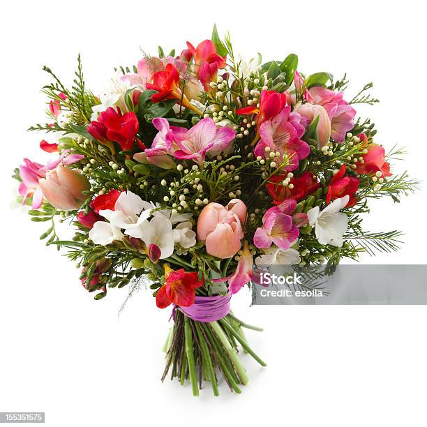 A Beautiful Big Bouquet Of Many Flowers Stock Photo - Download Image Now - Flower, Bouquet, Bunch of Flowers