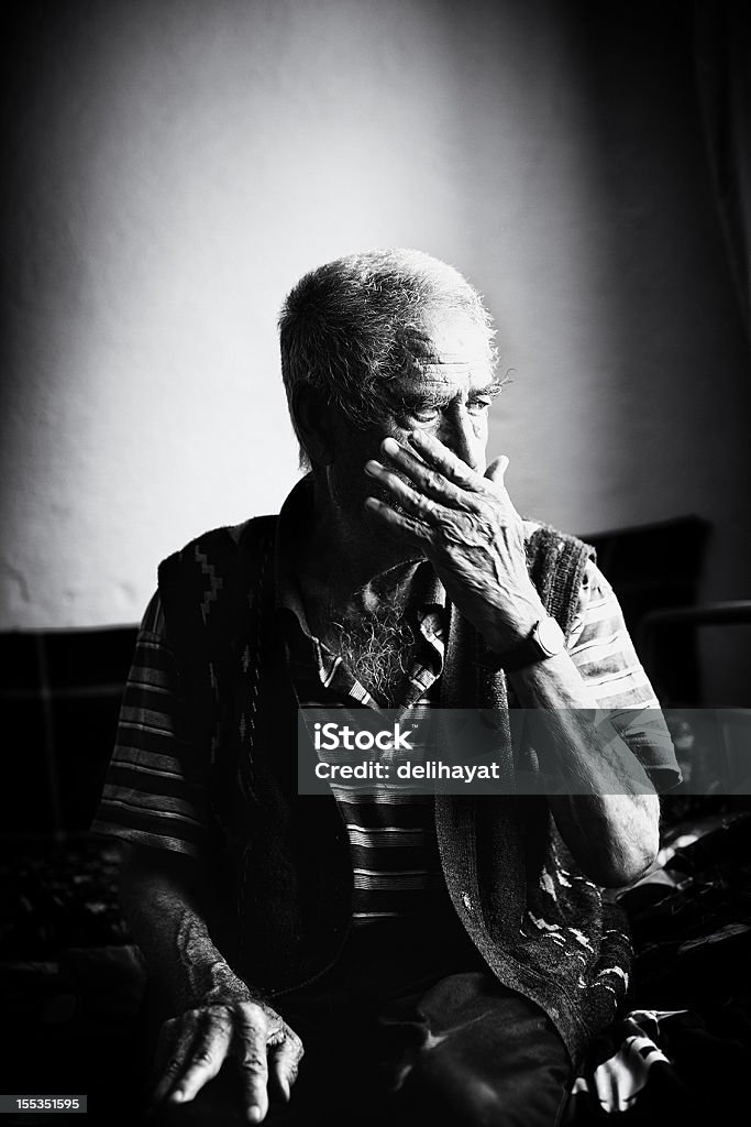 Retrato - Foto de stock de Blanco y negro libre de derechos