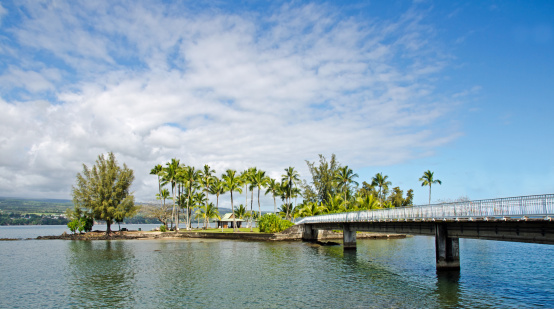 In Hilo, on the Big Island of Hawaii, the bridge to Coconut Island.