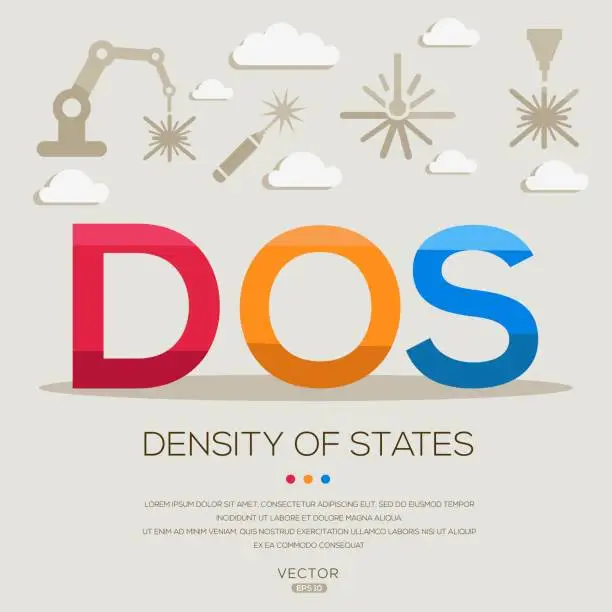 Vector illustration of DOS _ Density of states